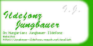 ildefonz jungbauer business card
